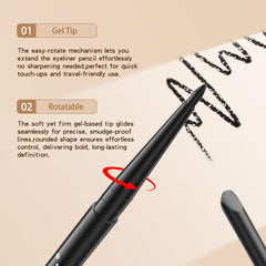 MooGlamor brown eyeliner swatches showing rich color payoff.