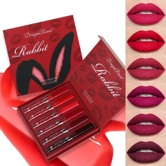 MooGlamor Matte Lipstick Set Red Rabbit packaging shows gift-ready presentation and premium vibes.