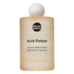 Moon Juice Acid Potion exfoliator bottle promoting smoother skin.