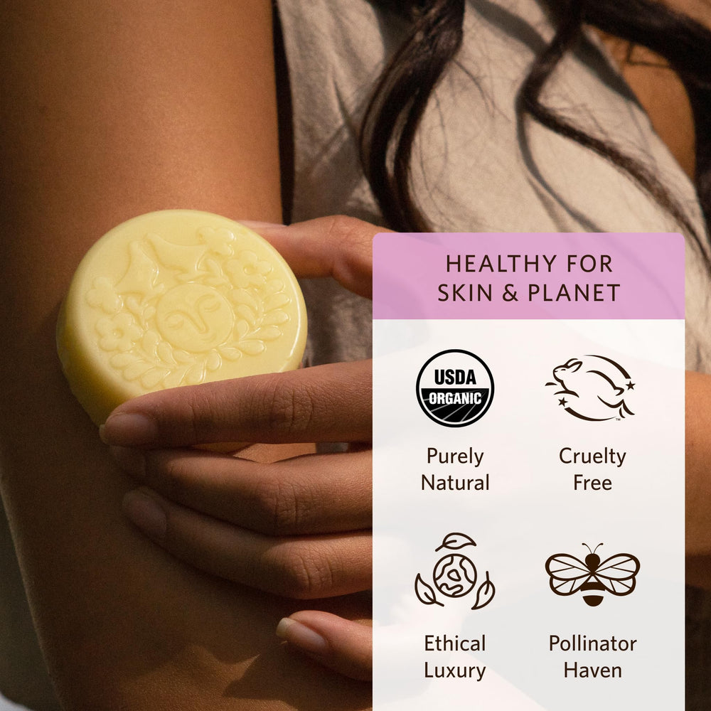 Moon Valley Organics Moon Melt Bar joint massage use illustrates gentle heat-activated relief