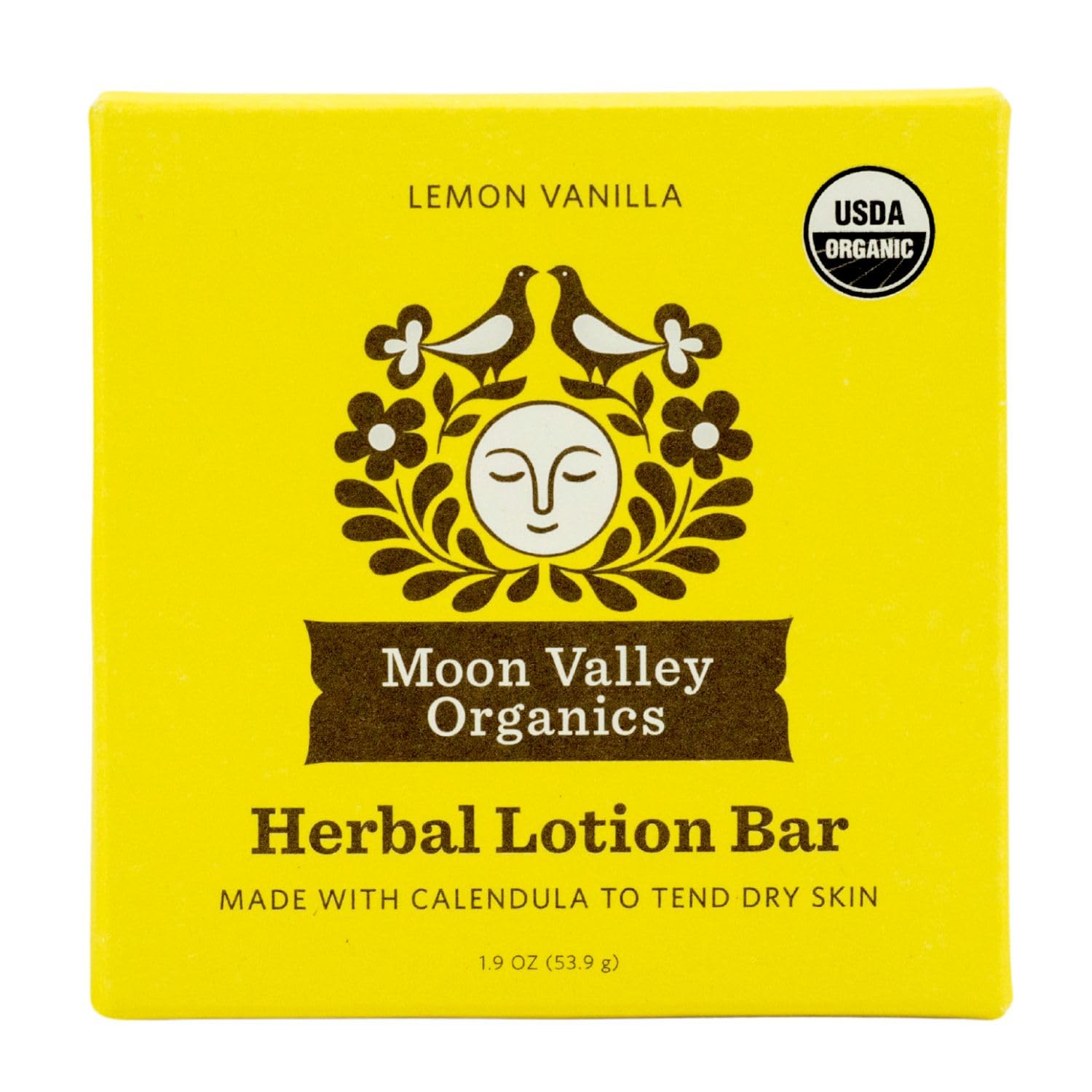 Moon Valley Organics Moon Melt Bar lemon-vanilla heat-activated moisturizer for dry skin