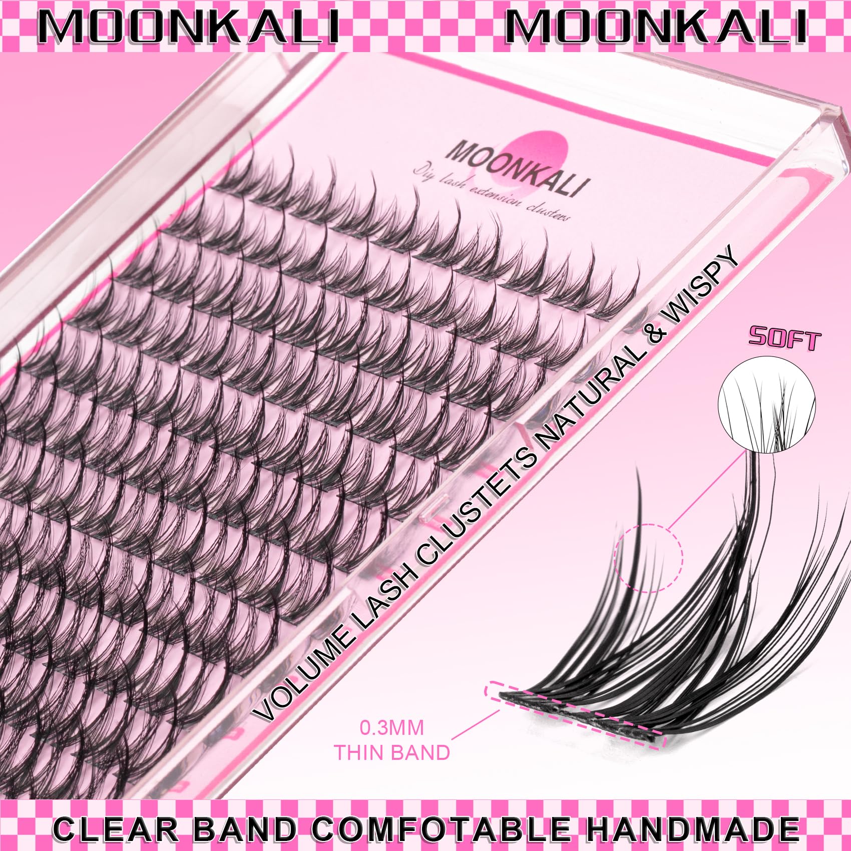 MOONKALI cc-curly 10-16mm clusters closeup for curled eye-opening looks.