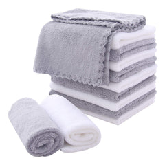 MOONQUEEN microfiber face cloths 12-pack with soft fibers for gentle makeup removal