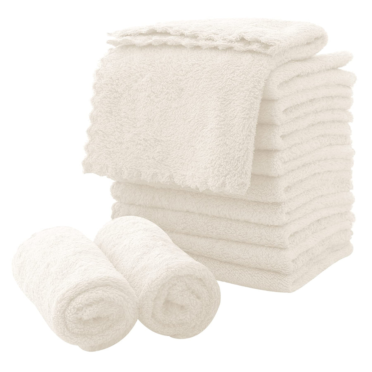 MOONQUEEN microfiber facial cloths cream 12-pack ready for daily cleansing