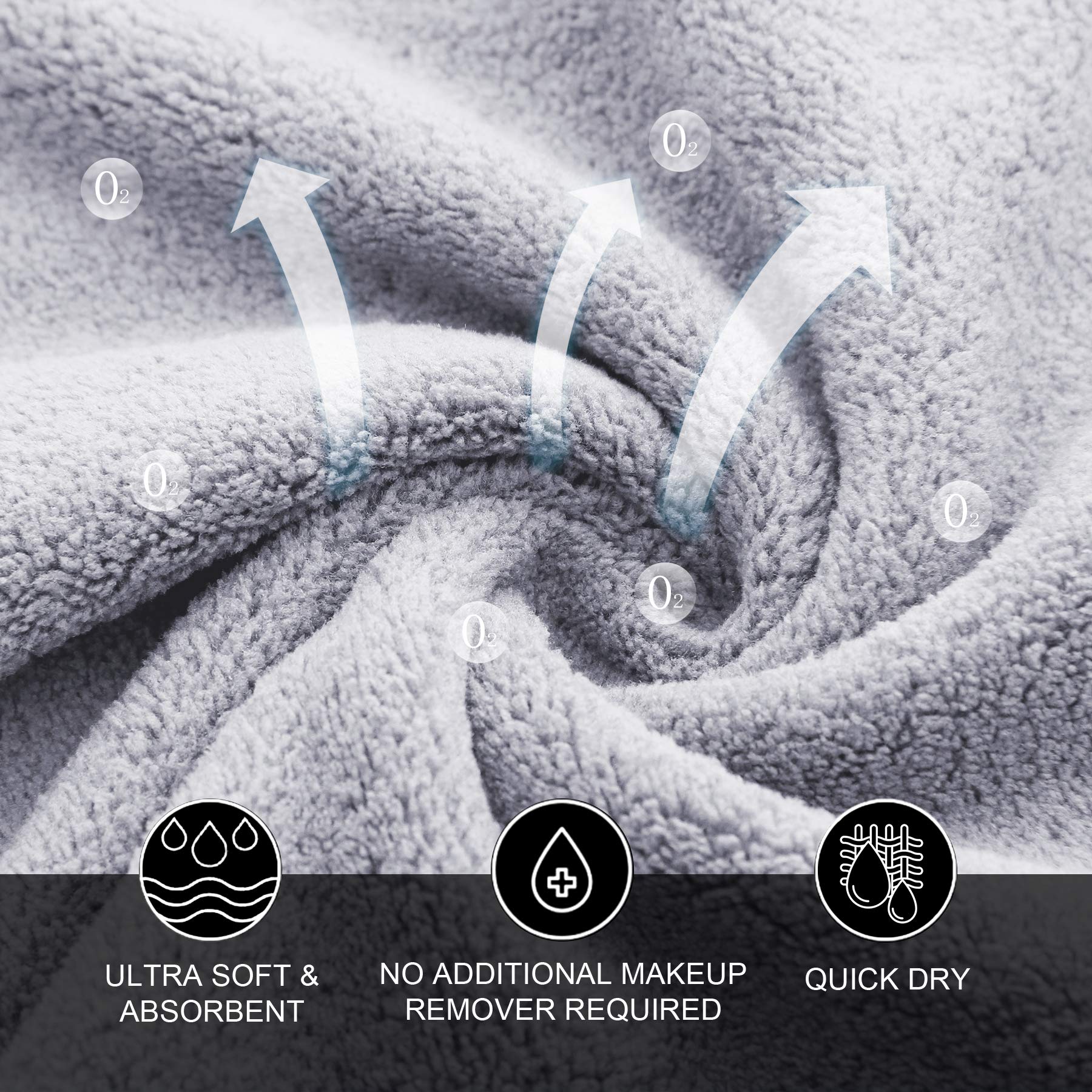 MOONQUEEN quick-dry facial cloths shown in use for fast refresh