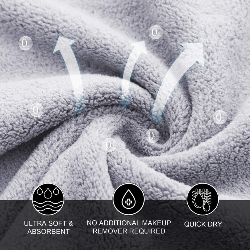 MOONQUEEN quick-dry facial cloths shown in use for fast refresh