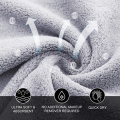 MOONQUEEN quick-dry facial cloths shown in use for fast refresh