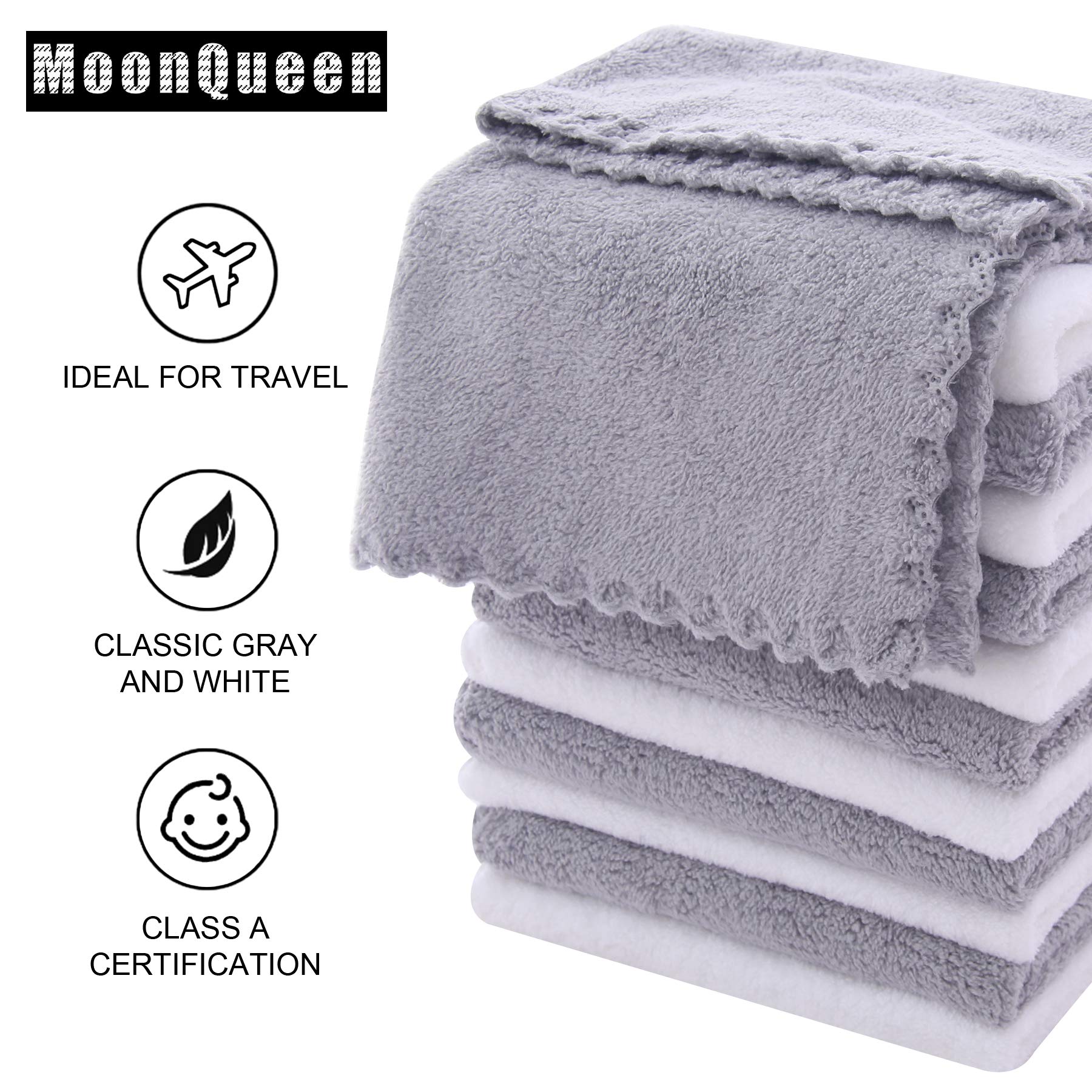 MOONQUEEN travel-friendly cloths tucked into a cosmetic bag for touch-ups