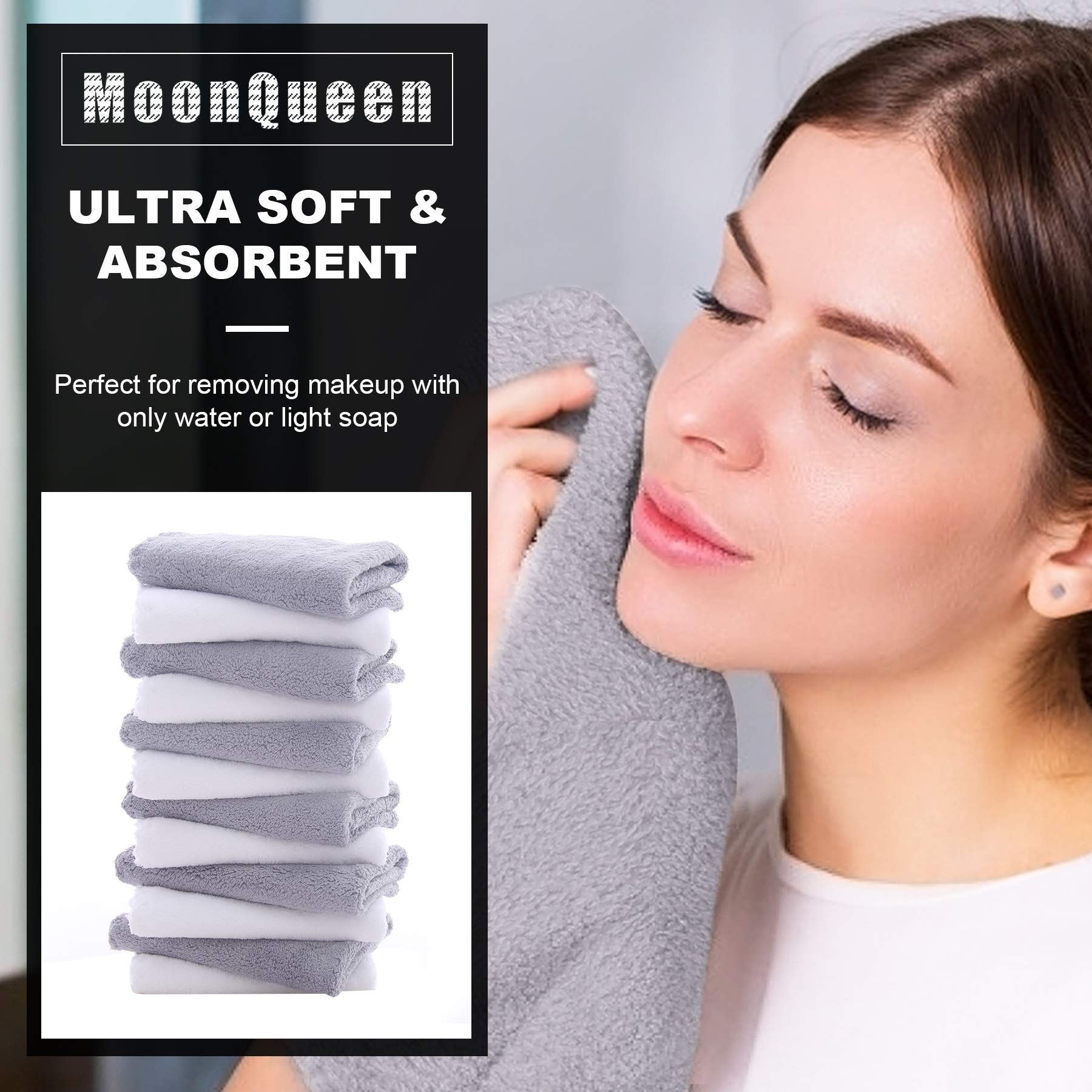 MOONQUEEN ultra-soft cloths with high absorbency for makeup and oil removal