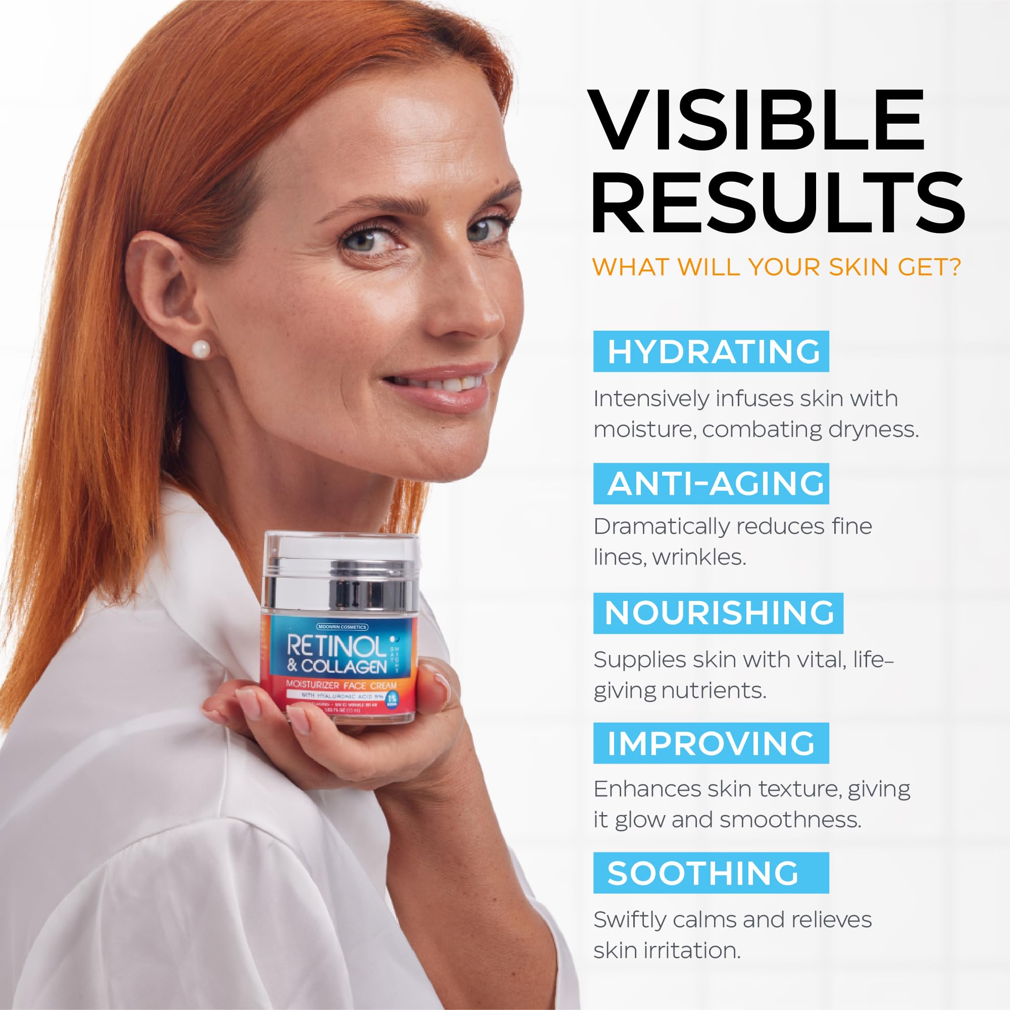 Moonrin Cosmetics face cream texture closeup reveals lightweight, non-greasy feel ideal for layering