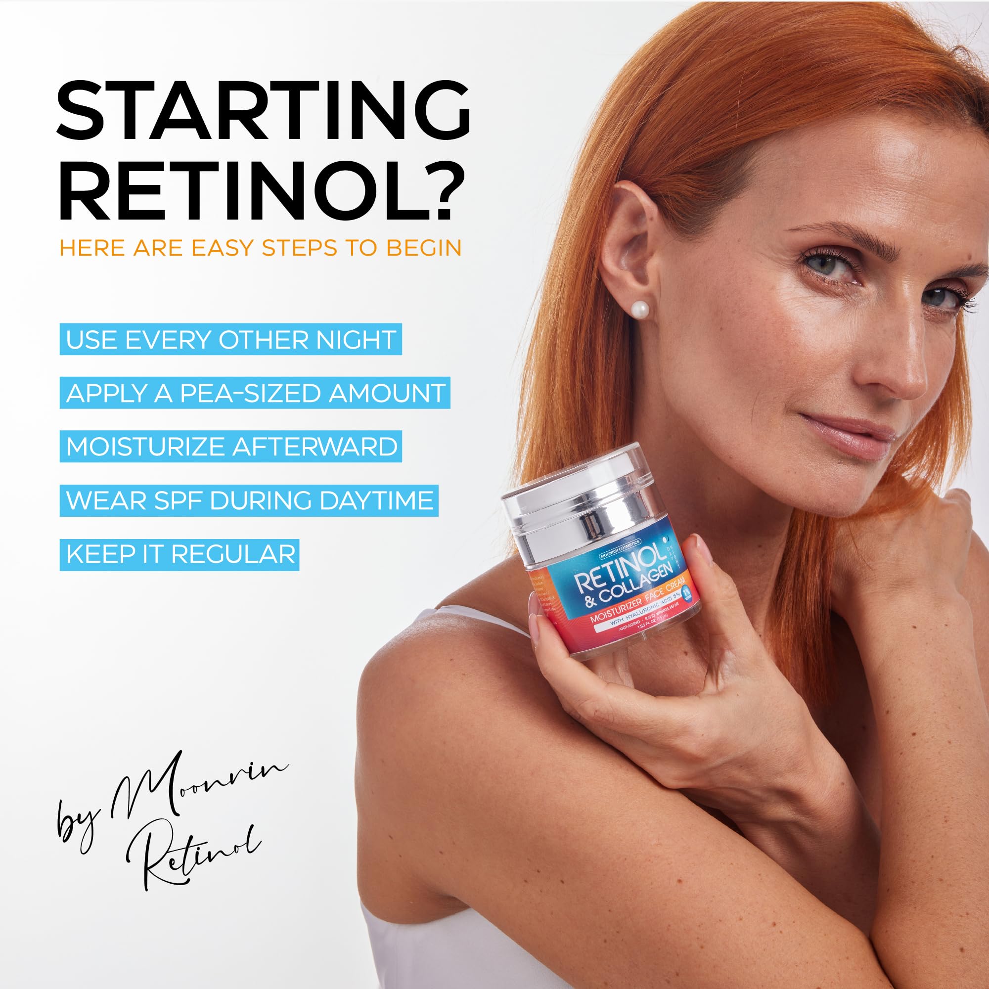 Moonrin Cosmetics retinol-cream-jar-on-vanity showing premium packaging and premium feel