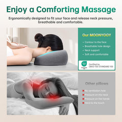 MOONYOOY Face-down pillow aids natural neck alignment during stomach sleeping.