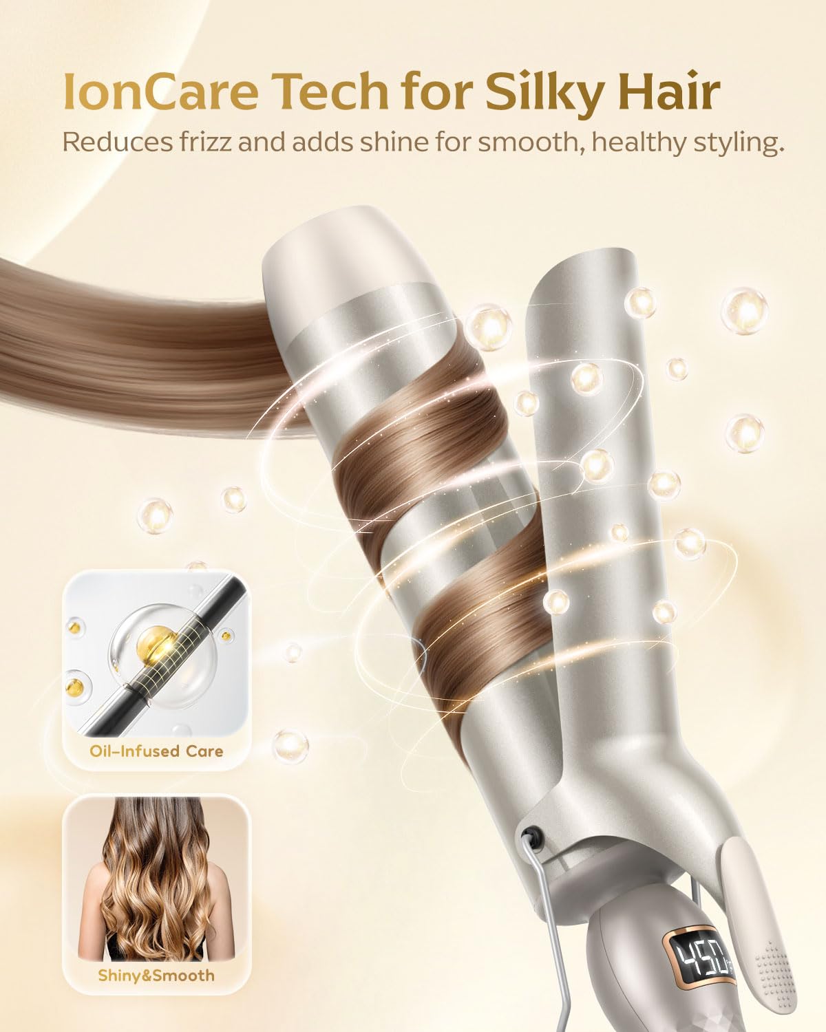 Mooqlizz curling iron dual voltage makes worldwide travel styling quick
