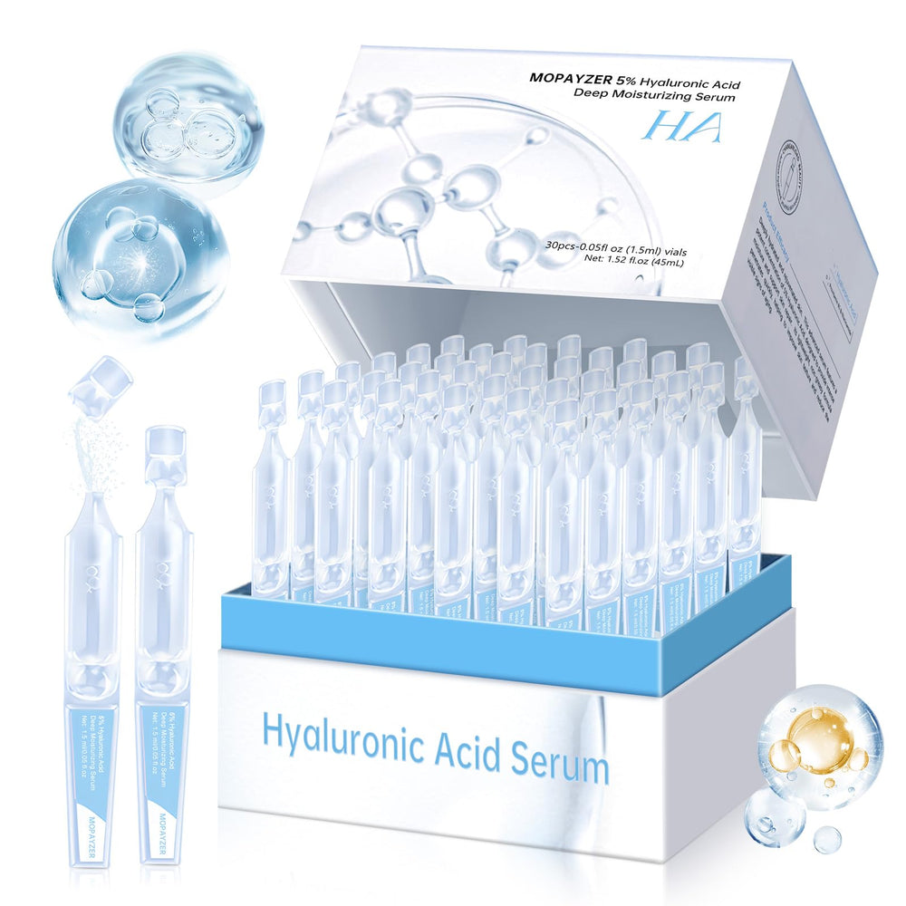 Mopayzer hyaluronic serum ampoules close-up bottle for deep hydration