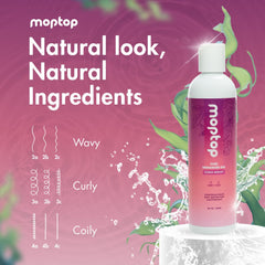 MopTop Curl Enhancer delivers curl activation across waves to coils with natural shine