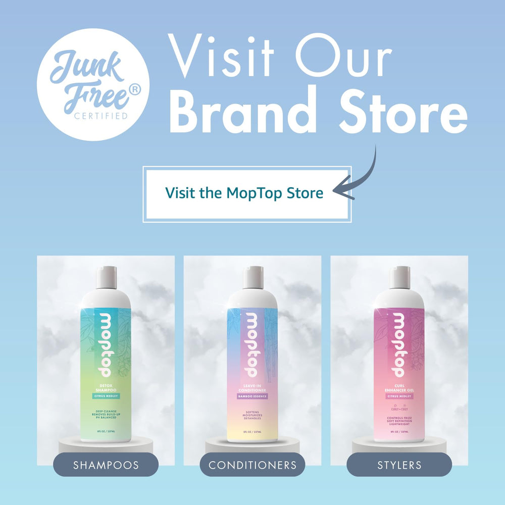 MopTop Leave-In Conditioner after styling—silky finish without weighing down curls.
