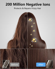 MORECOO Hair Dryer ionic-balance with 200M ions for frizz control