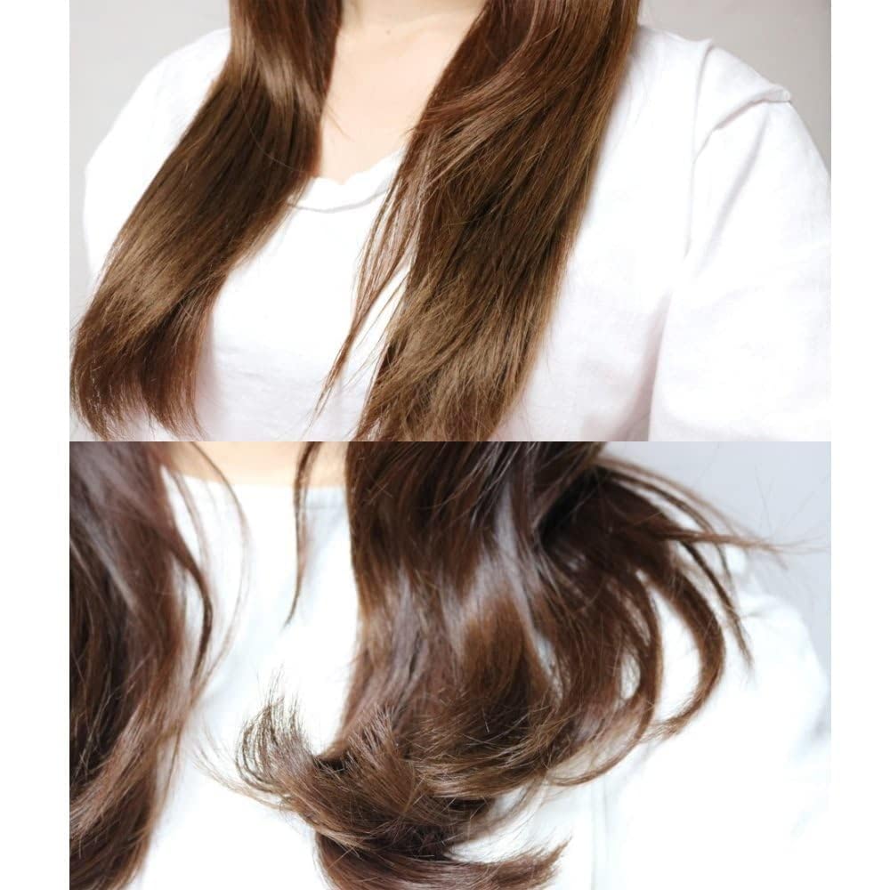 MOREMO Water Treatment finish on hair shows subtle shine and manageability.