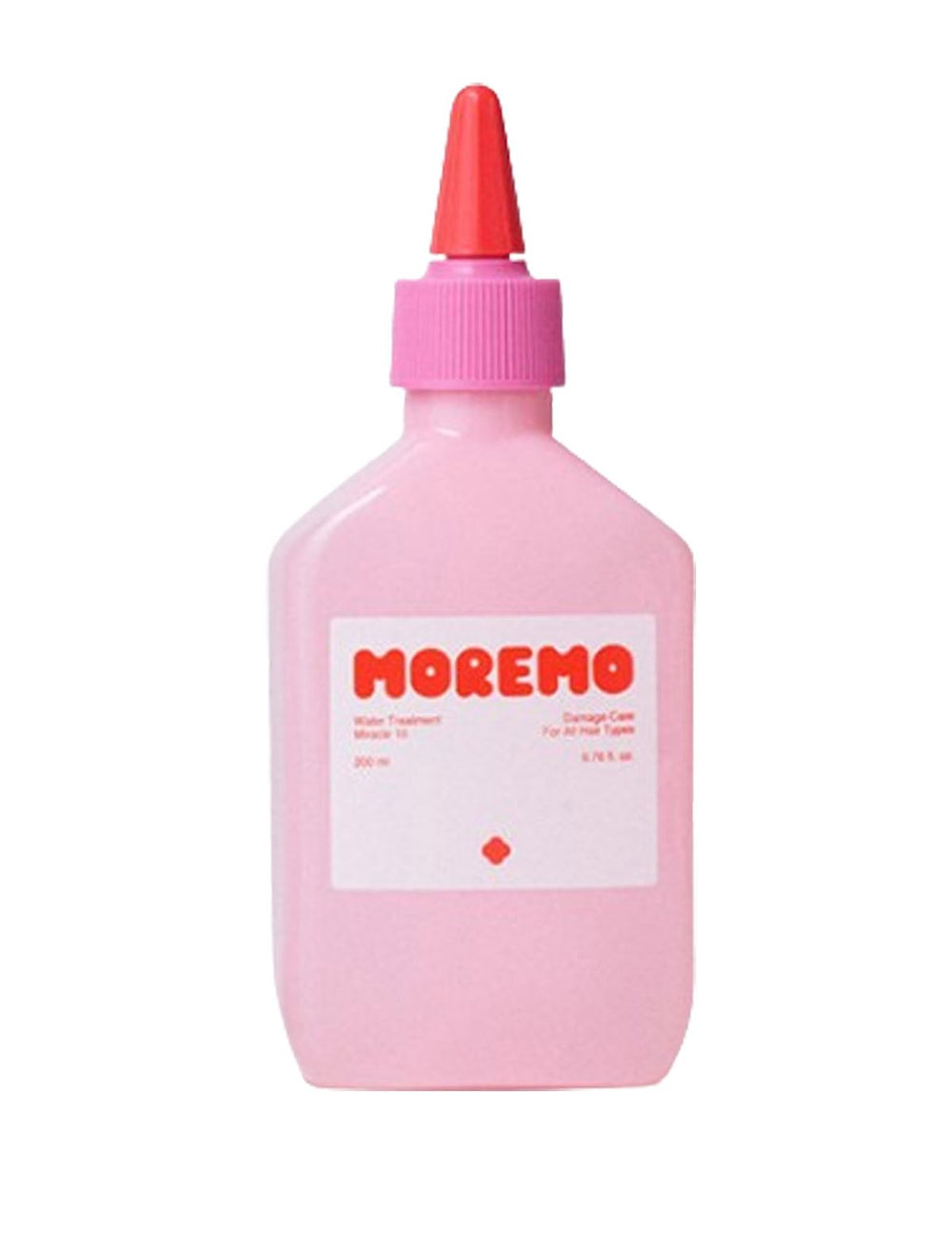 MOREMO Water Treatment Miracle 10 bottle suggests smoother, shinier hair with regular use.