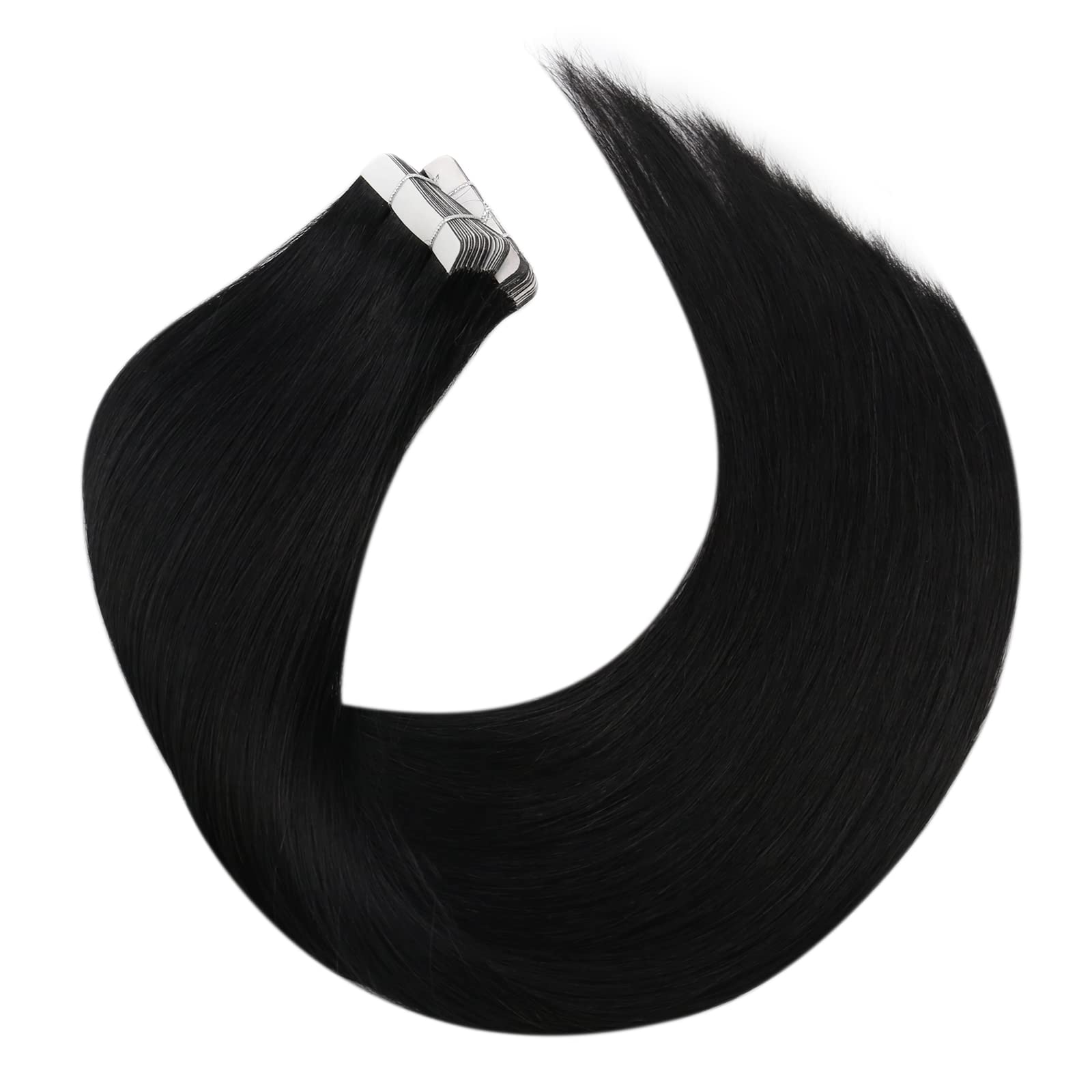 Moresoo 18-inch extensions displayed to illustrate length and fullness
