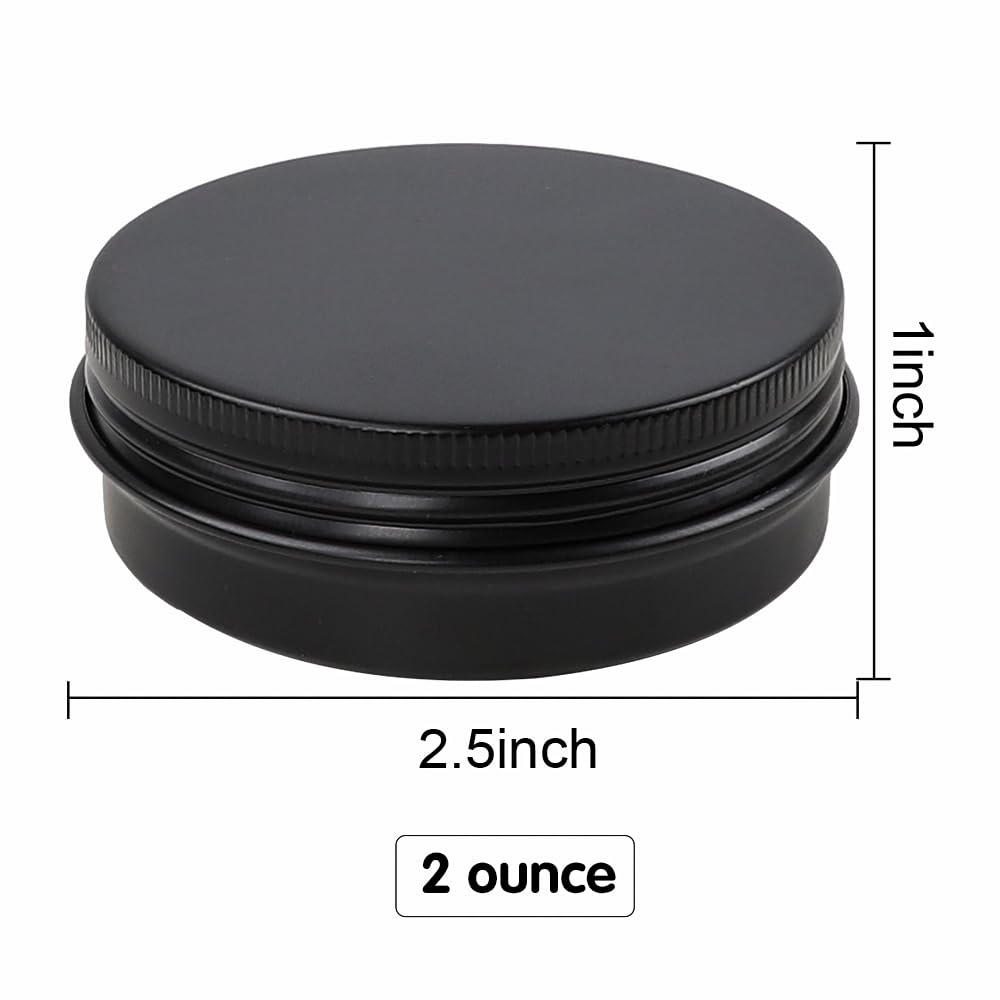 Moretoes 2oz lip balm tin in black metal, compact for on-the-go routines