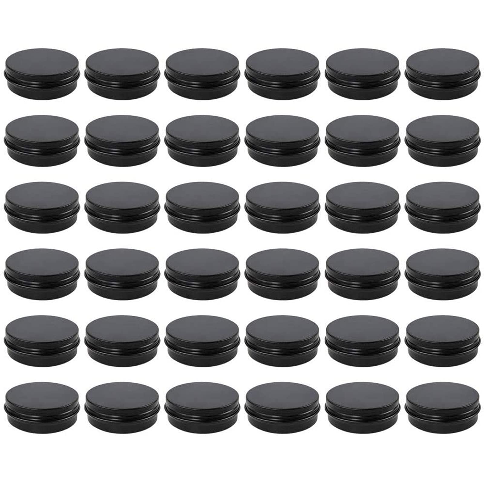 Moretoes 36-pack tins with screw lids for travel-friendly organization and leak prevention