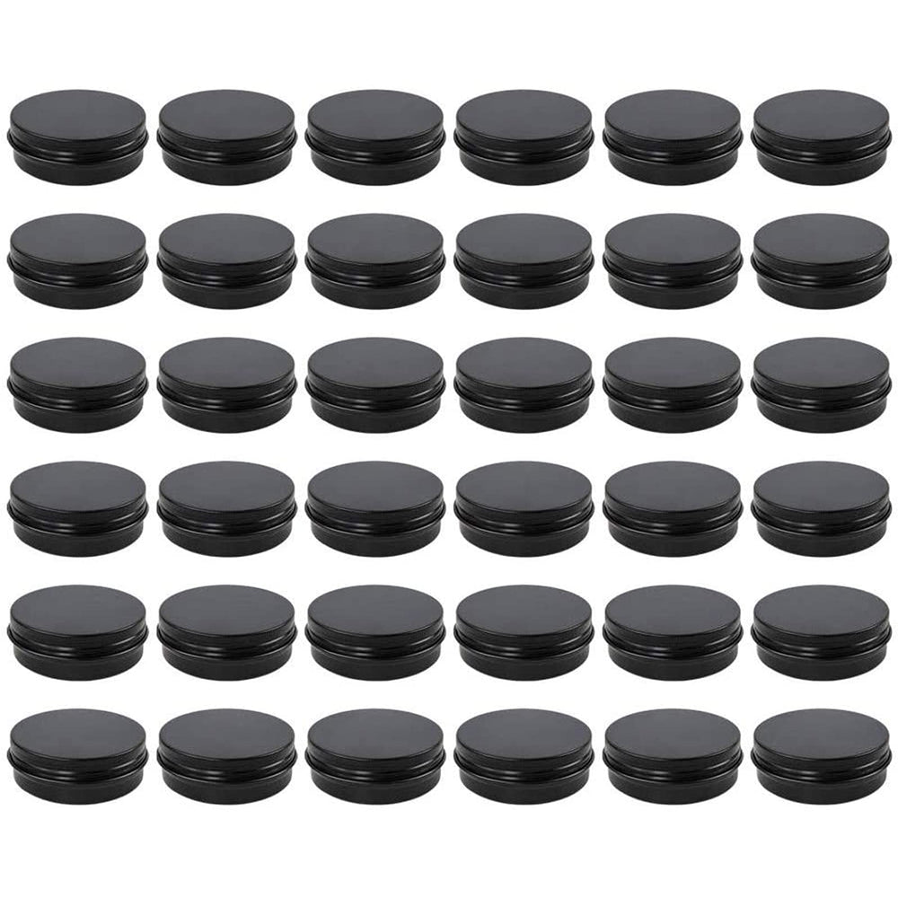 Moretoes 36-pack tins with screw lids for travel-friendly organization and leak prevention