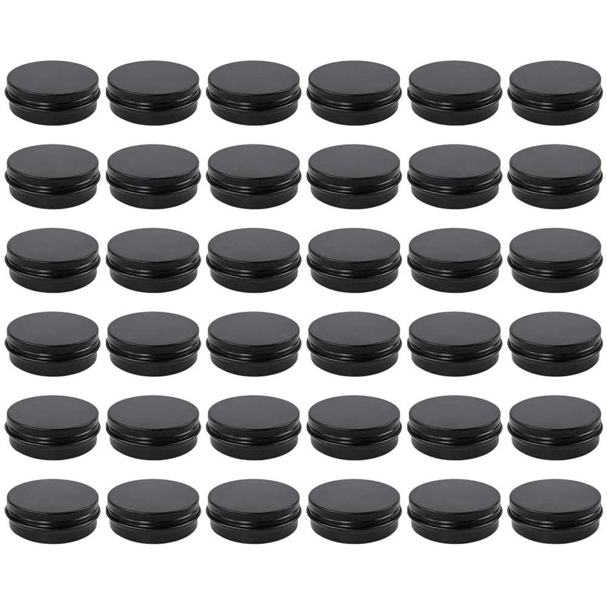 Moretoes 36-pack tins with screw lids for travel-friendly organization and leak prevention