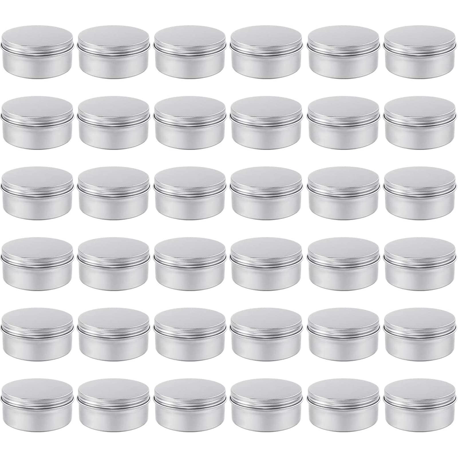 Moretoes 36pcs aluminum tins with bright finish for DIY balms