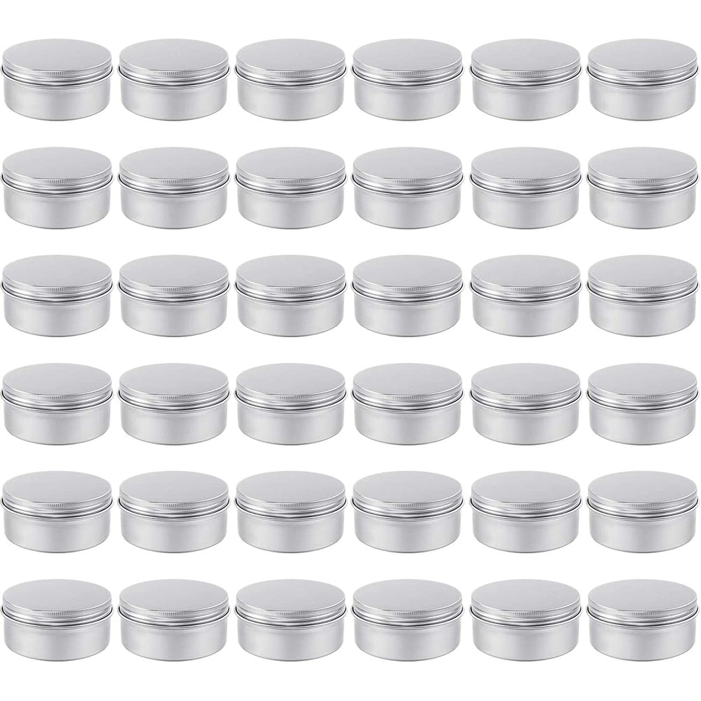 Moretoes 36pcs aluminum tins with bright finish for DIY balms