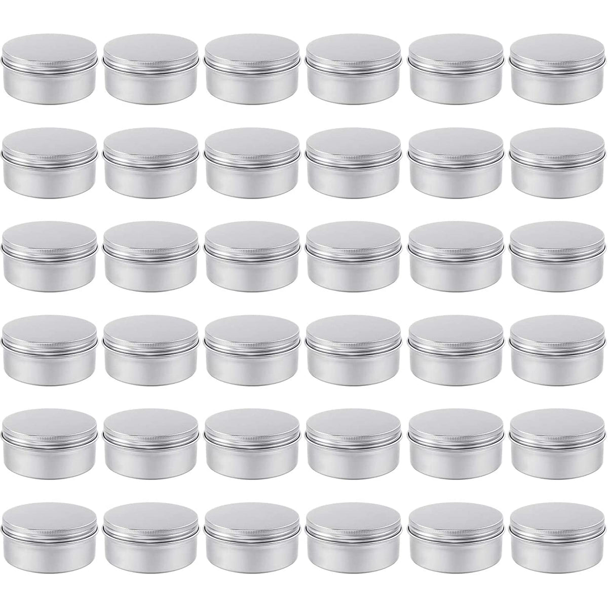 Moretoes 36pcs aluminum tins with bright finish for DIY balms