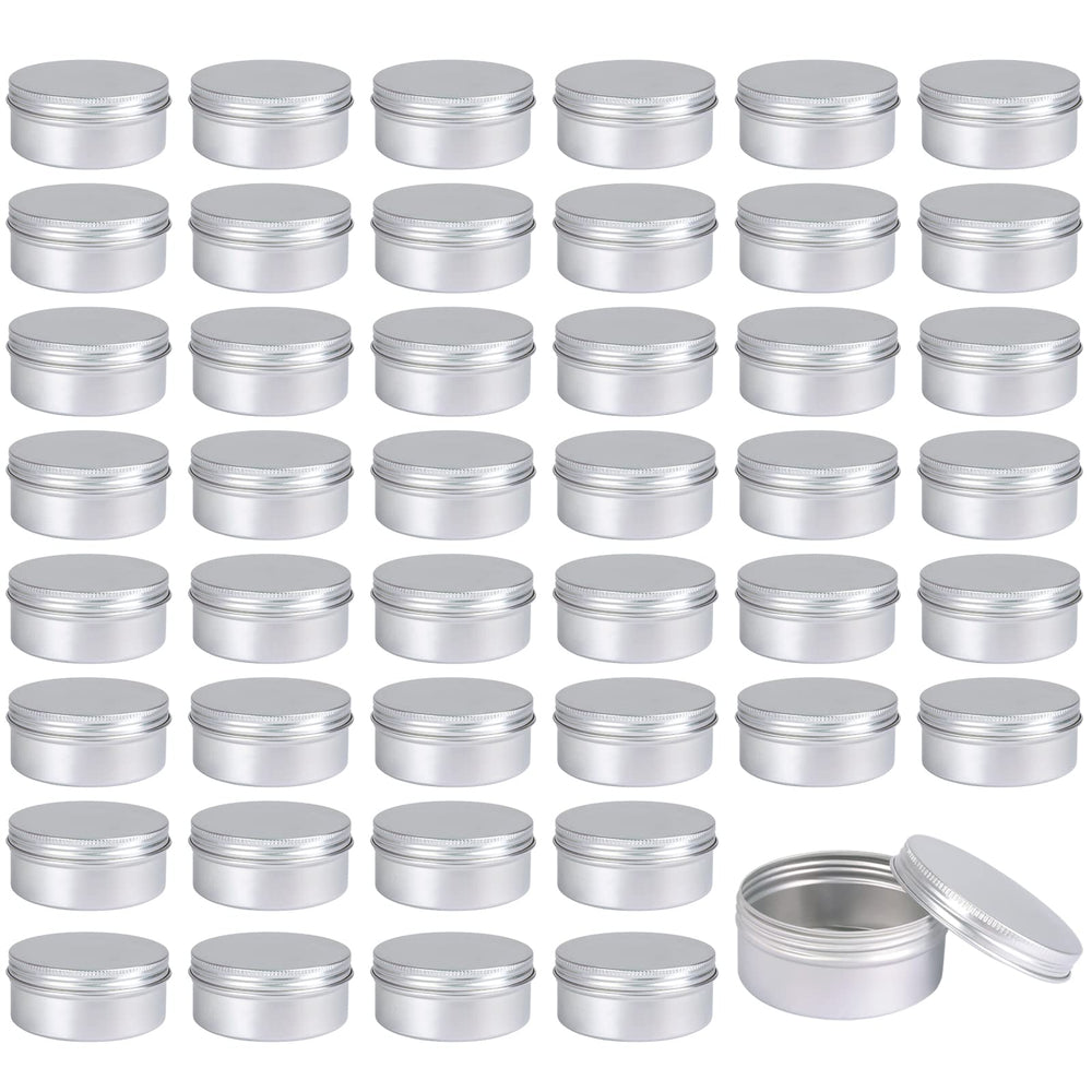 Moretoes 45-pack tins front view, sturdy aluminum for easy DIY storage