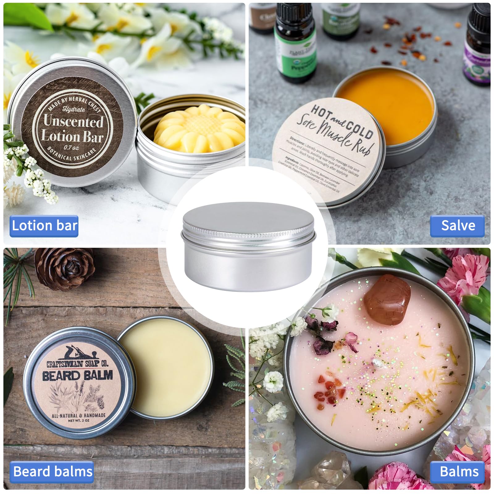 Moretoes lotion-bar tin storage, keeps balms compact and portable