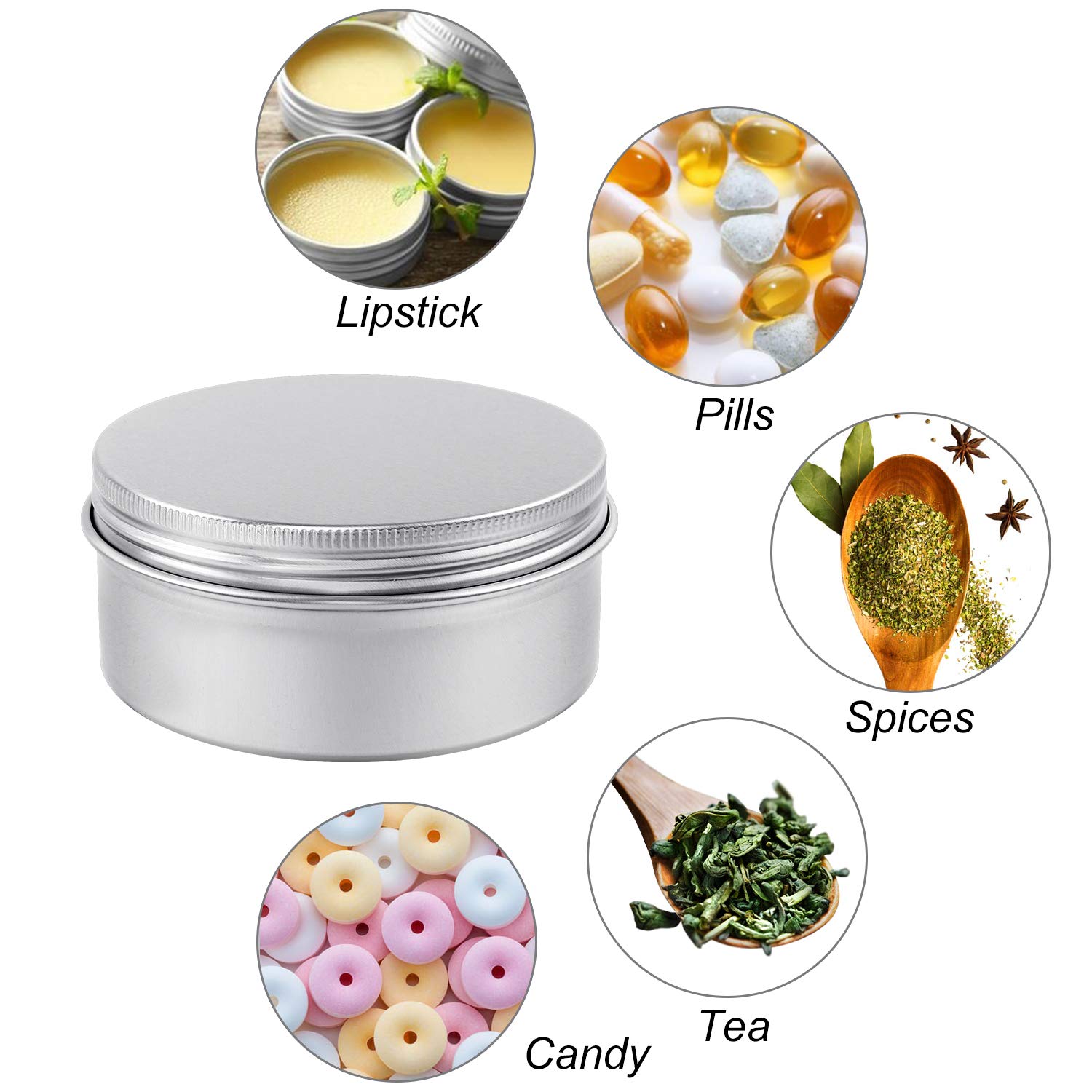 Moretoes tin diameter 2.9 inches for compact, portable packaging
