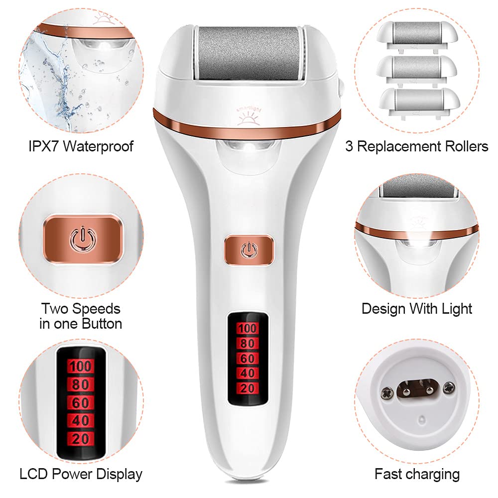 MOREVAC safety LED light helps precise removal of dead skin