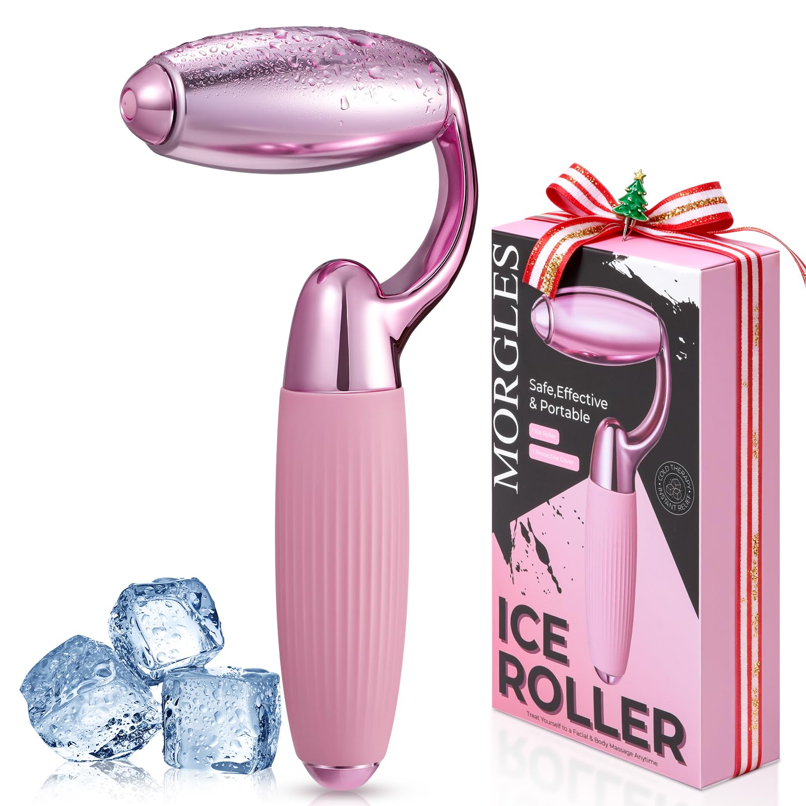 MORGLES Ice Roller face depuffing and soothing skincare routine