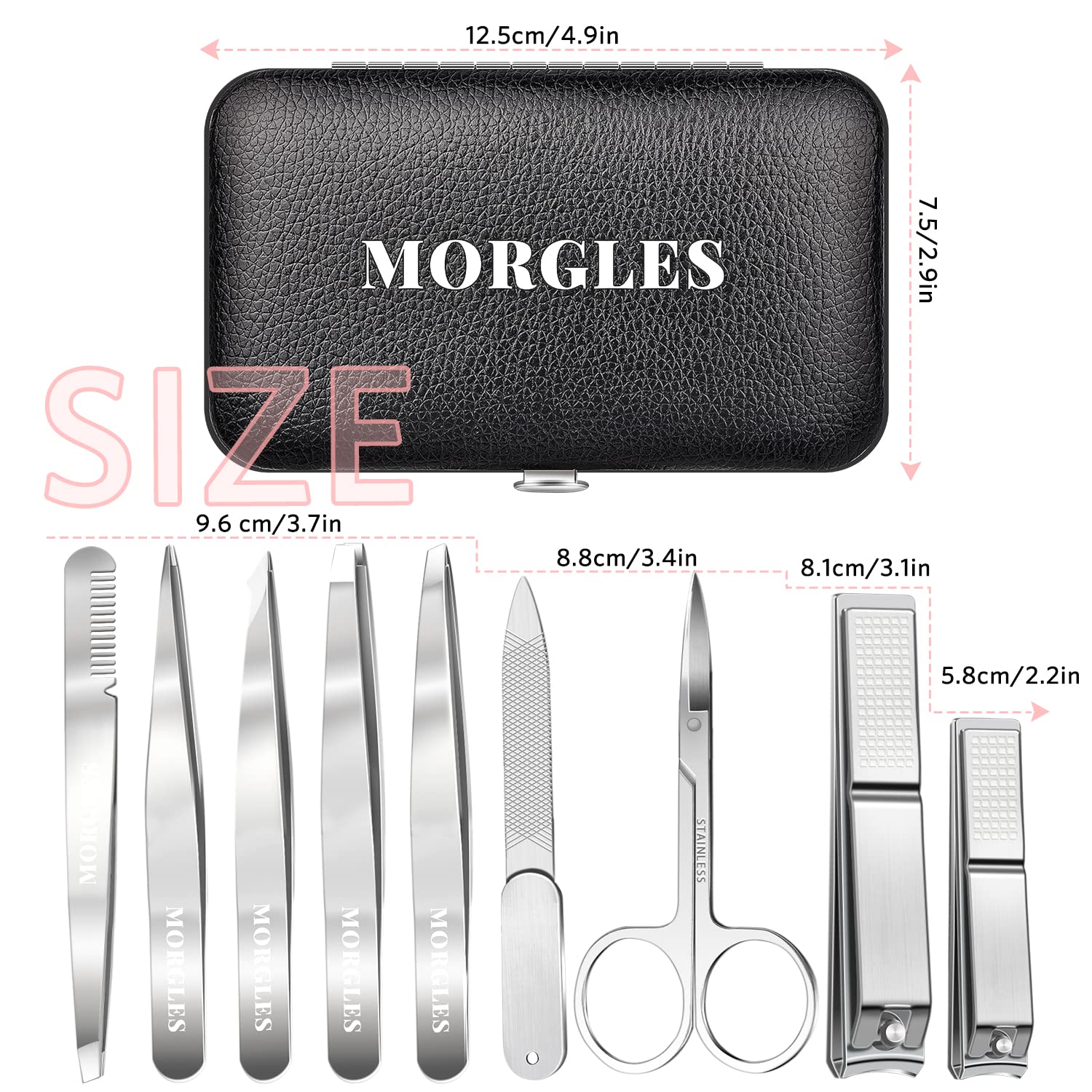 MORGLES-nail-clippers-sharp-blades closeup efficient trimming with smooth edges.