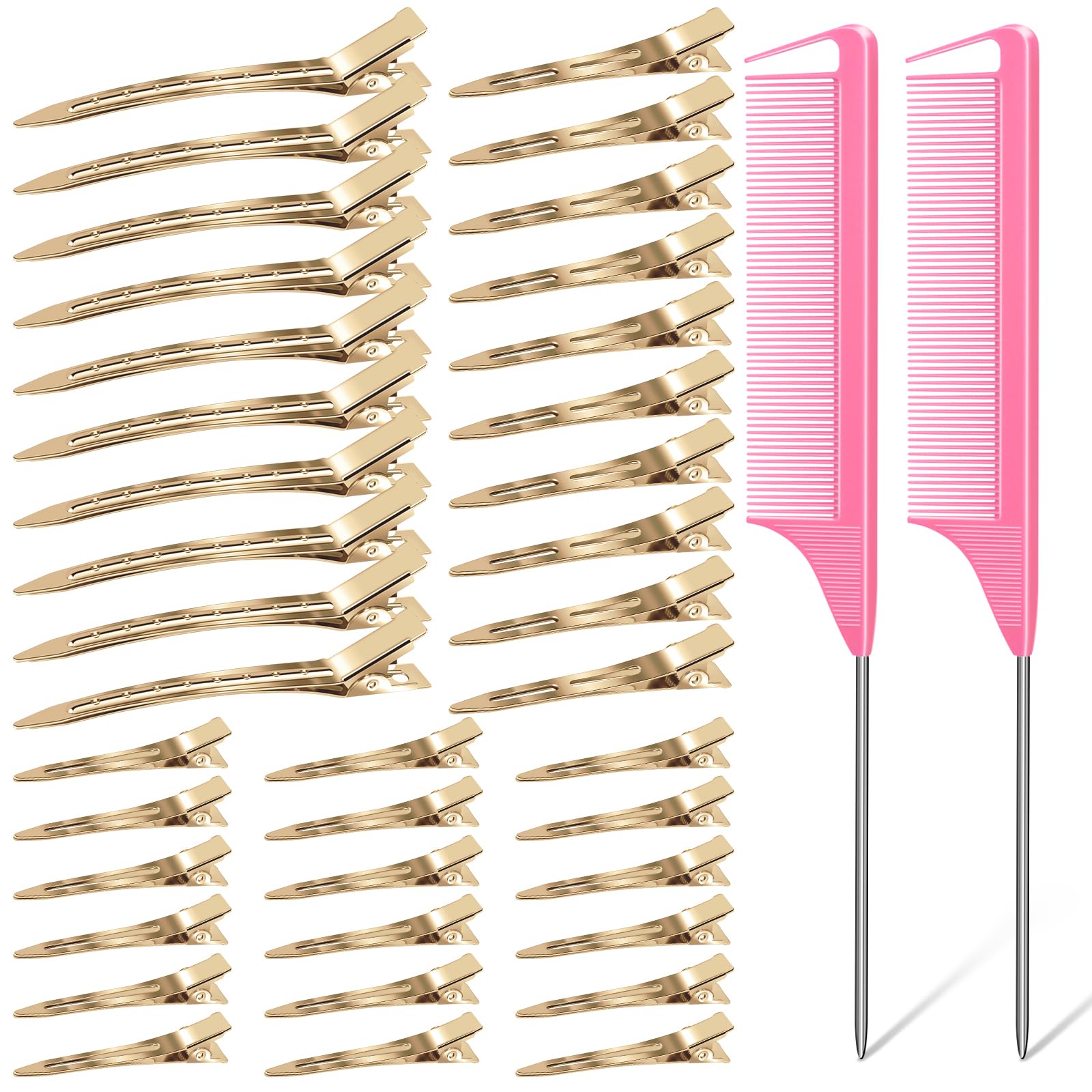 MORGLES 70pcs metal hair roller clips organizer box for versatile styling.