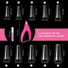 MORGLES clear ABS nail tips offer durable, lightweight wear for professional or DIY nails.