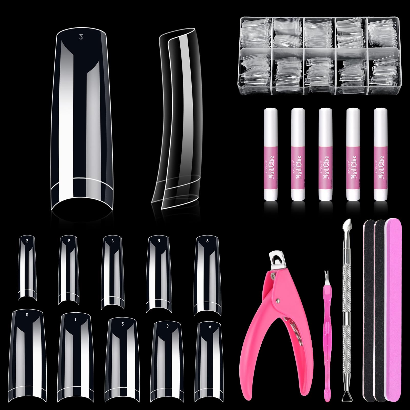 MORGLES clear nail tips 500pcs for versatile DIY nails and natural look