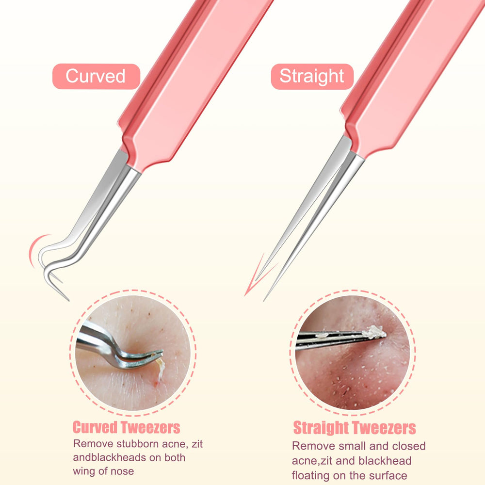MORGLES Curved and straight blackhead tools for clean, smooth skin