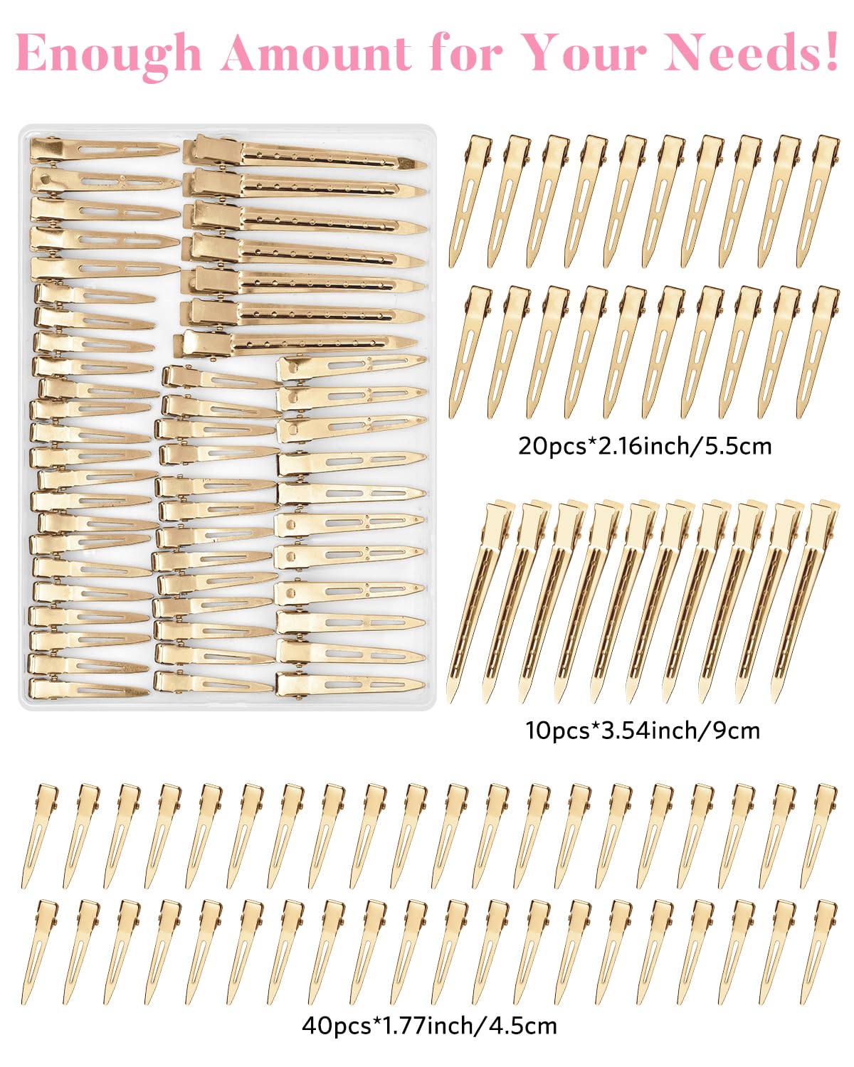 MORGLES duck-billed metal hair clip small offers delicate control for fine styling.