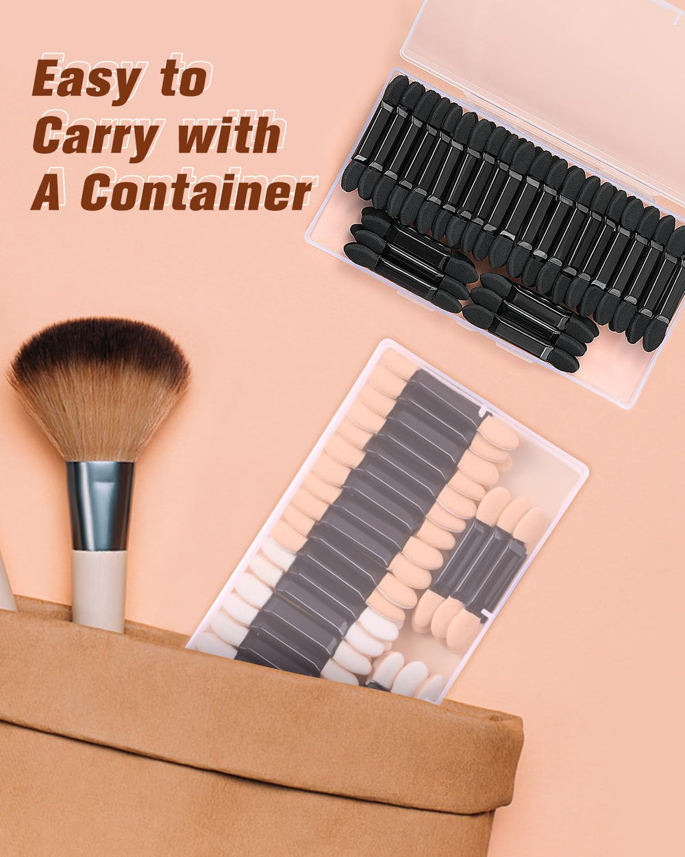 MORGLES portable case and sturdy handle for travel-ready eye makeup