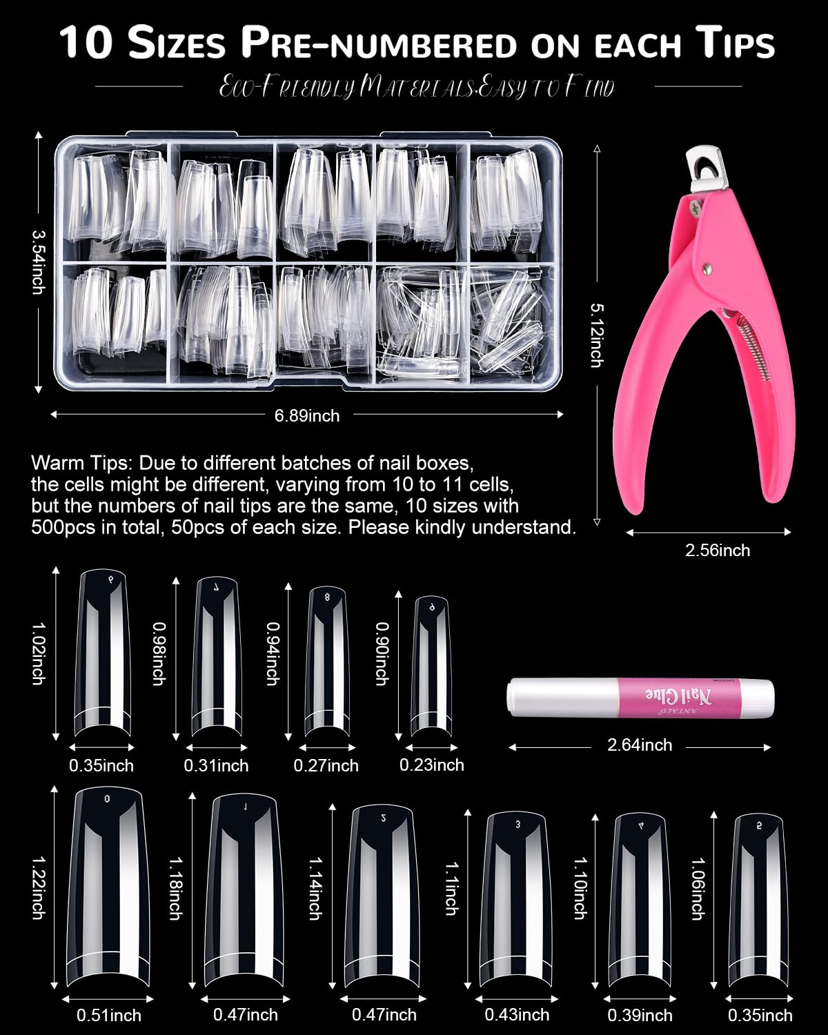 MORGLES half-cover square nail tips provide comfortable fit and natural appearance