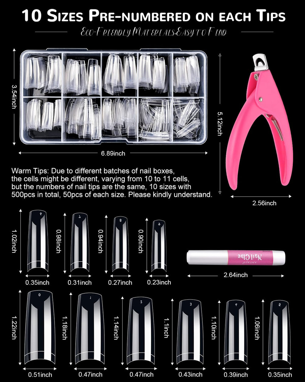 MORGLES half-cover square nail tips provide comfortable fit and natural appearance
