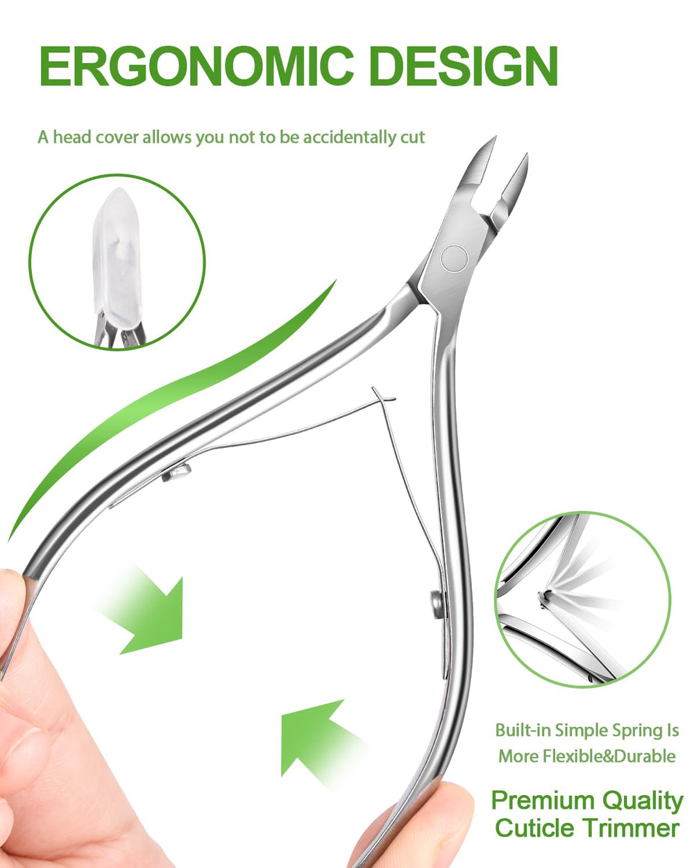 MORGLES cuticle nippers tool for clean, efficient cuticle removal.