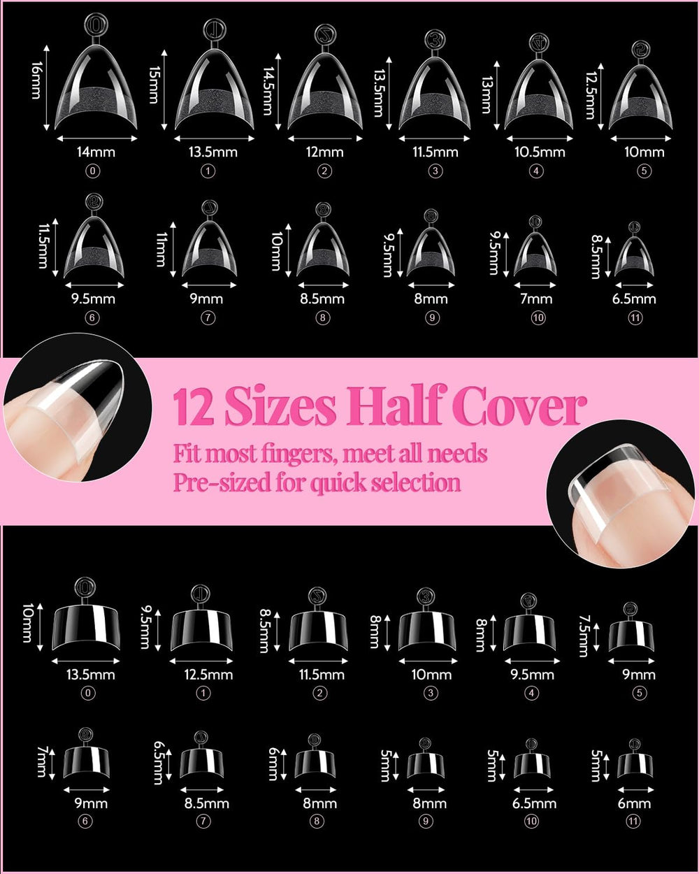 MORGLES salon-at-home kit lets you switch between almond and square shapes.