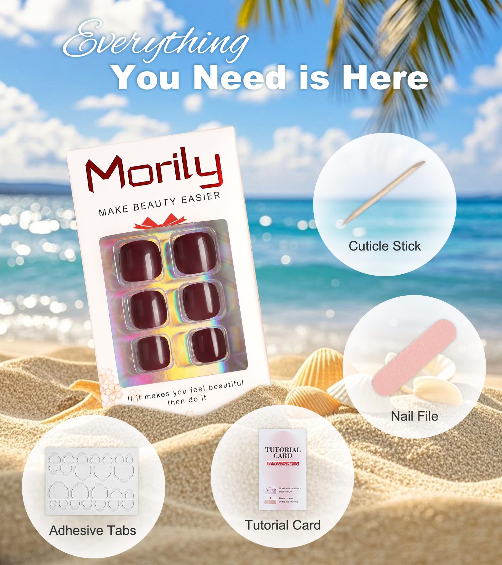 Morily nails worn with sandals demonstrates casual summer style upgrade