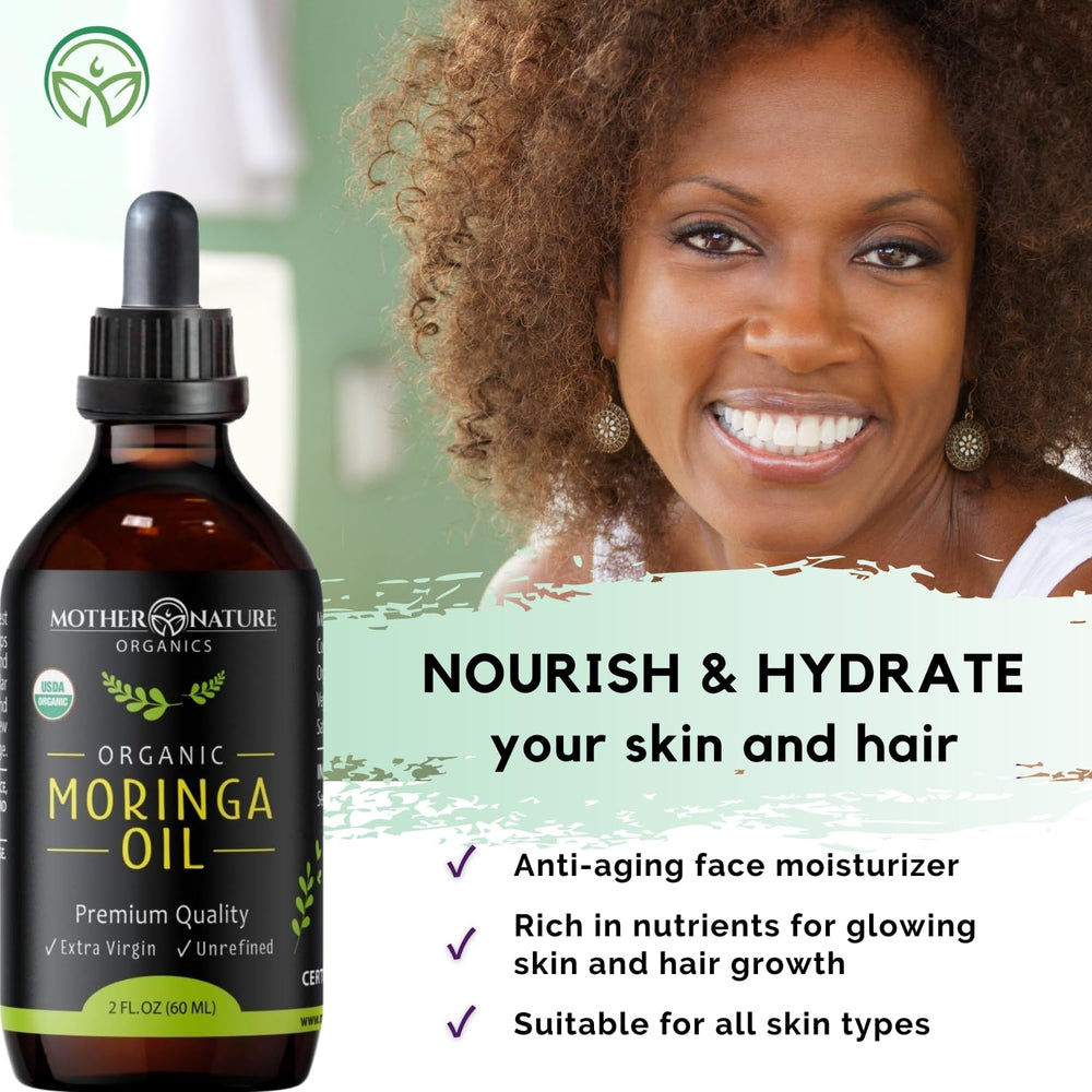 Moringa Oil hair scalp treatment—nourishes roots and reduces dryness.