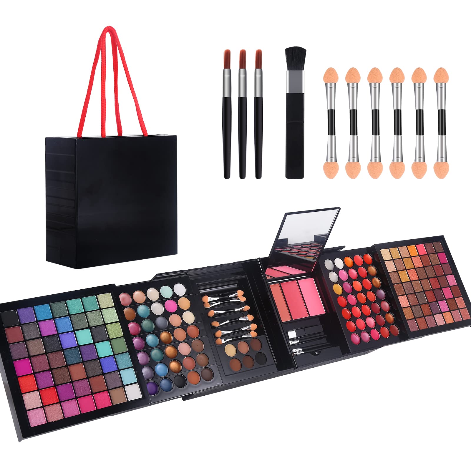 MORNECA 177 Colors makeup kit open case shows organized all-in-one palette for on-the-go looks